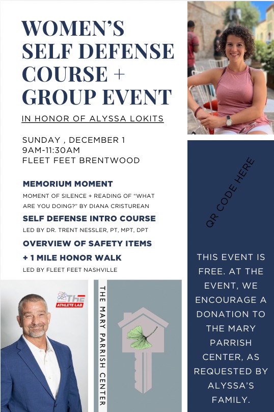 Dr. Nessler Teaches Women’s Self Defense – In Honor of Alyssa Lokits