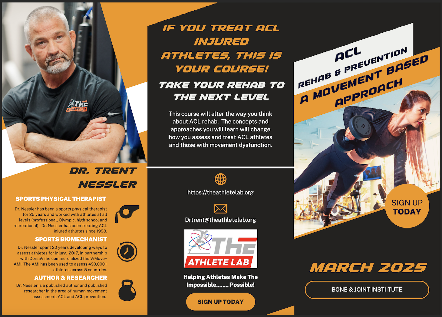 Athlete Lab Partners with Bone & Joint Institute Franklin To Offer ACL Education